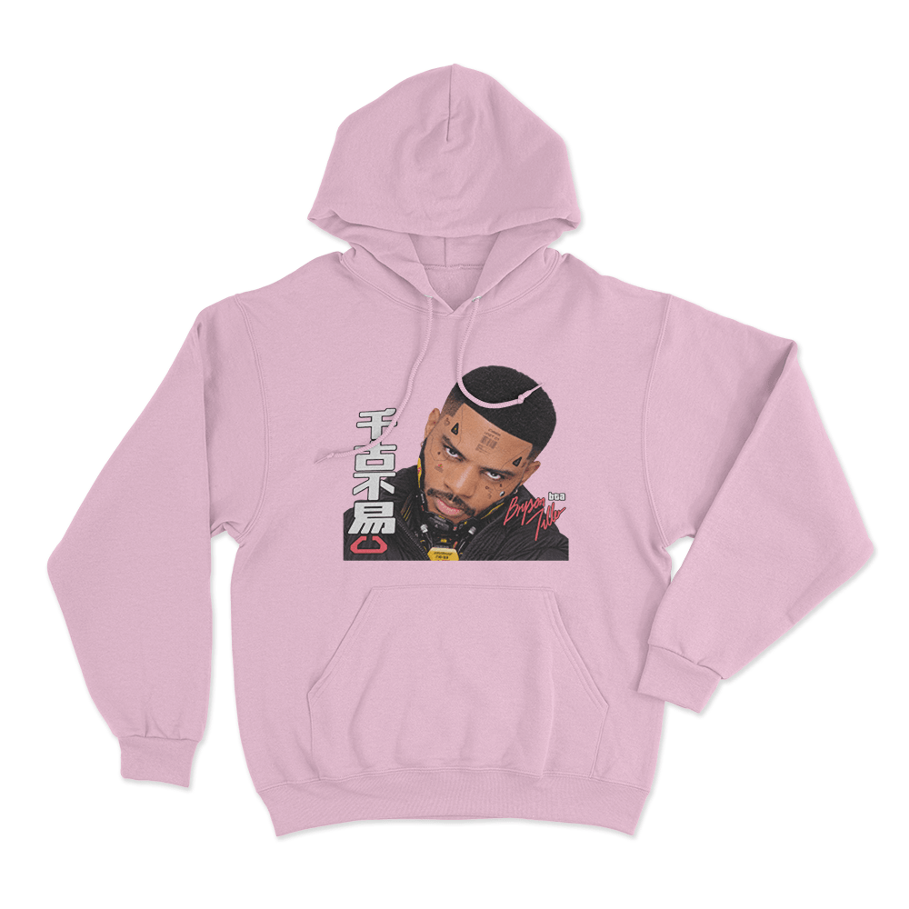 Bryson Tiller Cyberpunk Portrait Unisex Hoodie Pink Bryson Tiller Cyberpunk Portrait Unisex Hoodie Pink