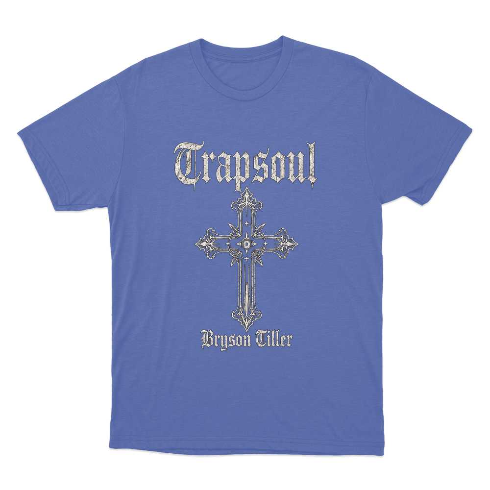 Bryson Tiller Trapsoul Gothic Cross Unisex T Shirt Blue Bryson Tiller Trapsoul Gothic Cross Unisex T Shirt Blue