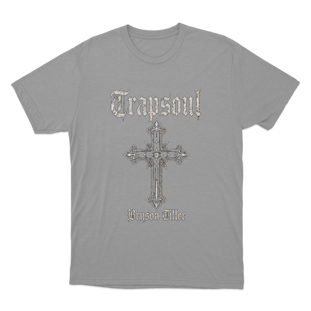 Bryson Tiller Trapsoul Gothic Cross Unisex T Shirt Grey Bryson Tiller Trapsoul Gothic Cross Unisex T Shirt Grey