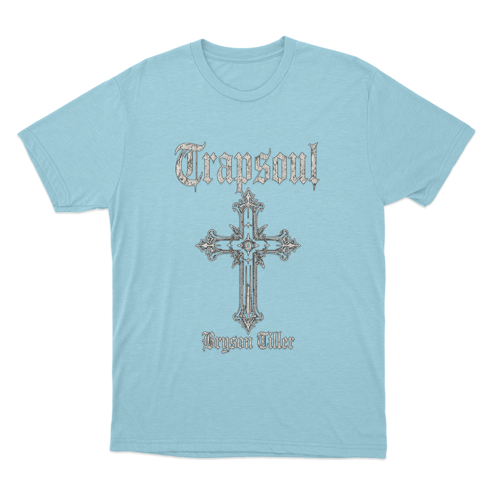 Bryson Tiller Trapsoul Gothic Cross Unisex T Shirt Sky Blue Bryson Tiller Trapsoul Gothic Cross Unisex T Shirt Sky Blue